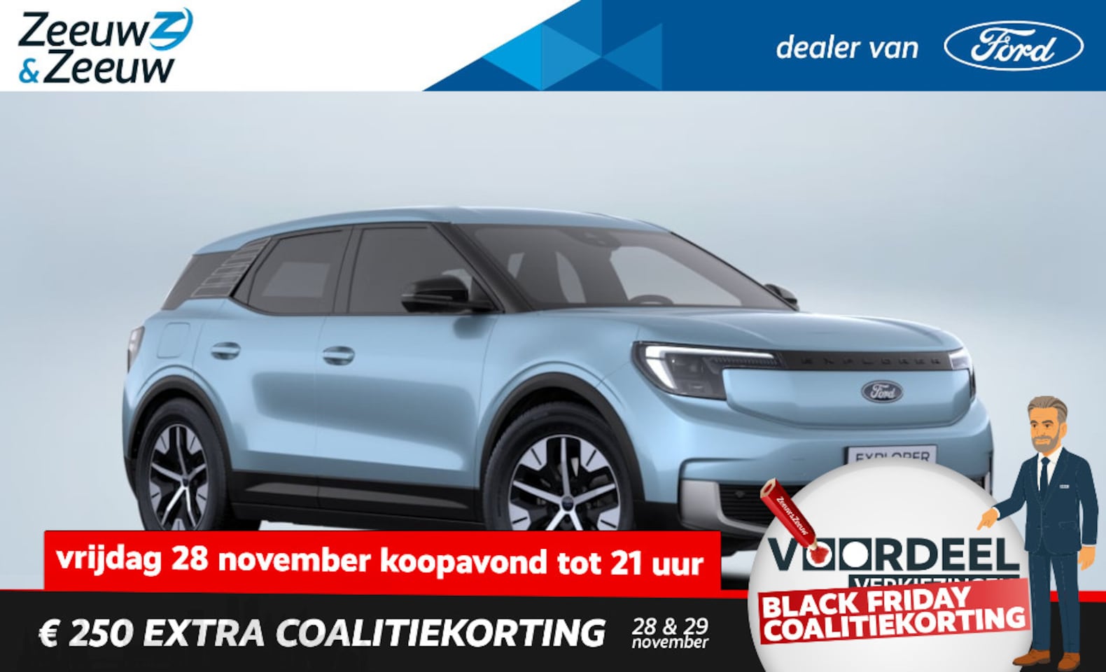 Ford Explorer - Standard Range RWD 52 kWh 286pk | €1.000.- korting | 0,99% rente | Tot 5.000km gratis opla - AutoWereld.nl