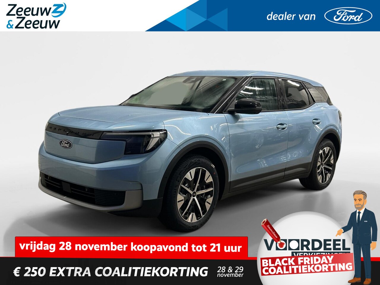 Ford Explorer - Select Extended Range RWD 77 kWh 286pk | €1.000.- korting | 0,99% rente | Tot 5.000km grat - AutoWereld.nl