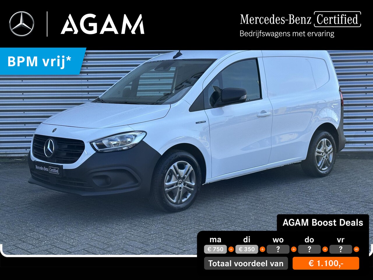 Mercedes-Benz eCitan - Pro-Edition SoH 98.6 % Airco Navigatie 51 kWh WLTP 285km L1 Snelladen - AutoWereld.nl