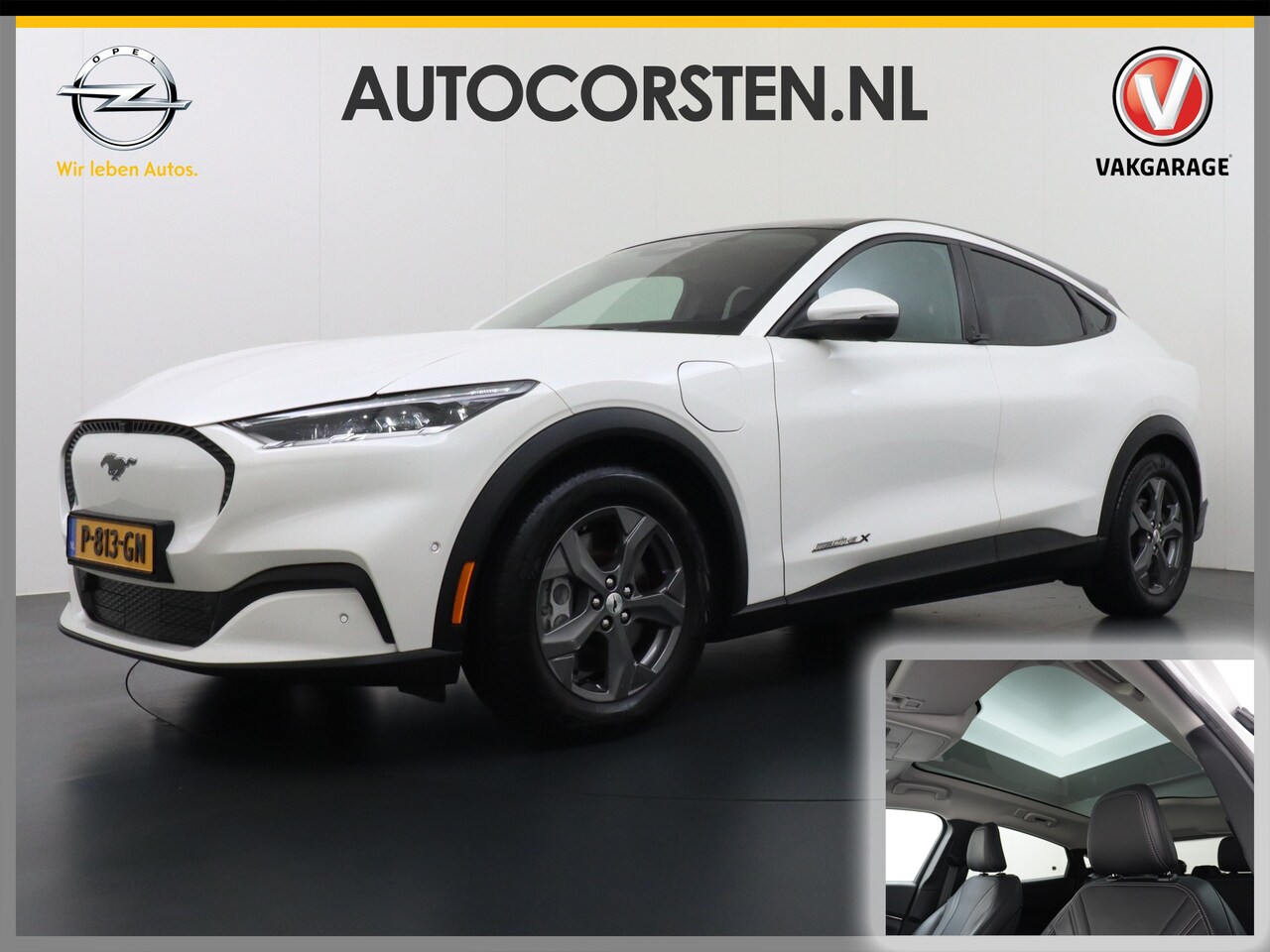 Ford Mustang Mach-E - Extended RWD 98kWh SOH 94% 301pk Leer Trekhaak Pano-Dak Adaptive Cruise Lane Centering/cha - AutoWereld.nl