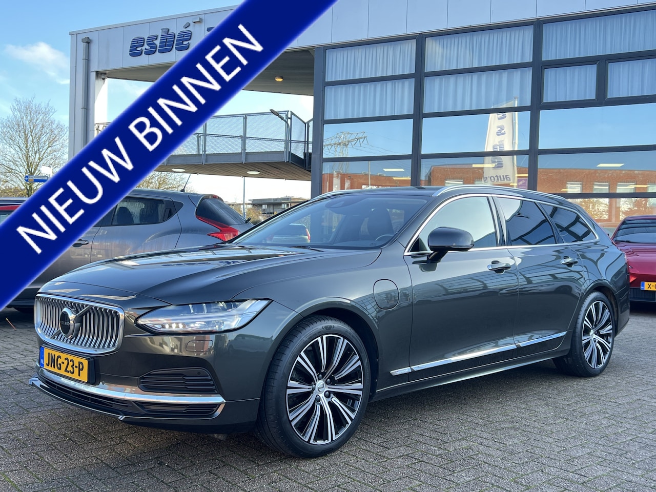 Volvo V90 - 2.0 T6 Recharge 340 pk AWD Inscription Trekhaak Camera Parkeersensoren Navi Leer Stoelverw - AutoWereld.nl