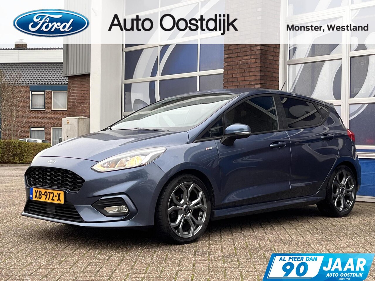 Ford Fiesta - 1.0 EcoBoost ST-Line 100PK Afn. Trekhaak Adaptieve Cruise Navi Verwarmde Voorruit DAB Priv - AutoWereld.nl
