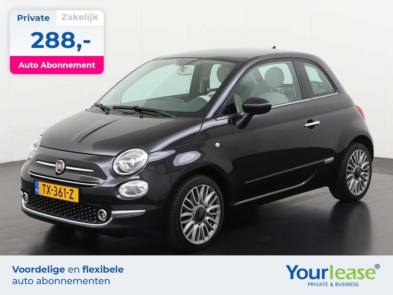 Fiat 500 - 1.2 Lounge | All-in 288,- Private Lease | Direct uit voorraad - AutoWereld.nl