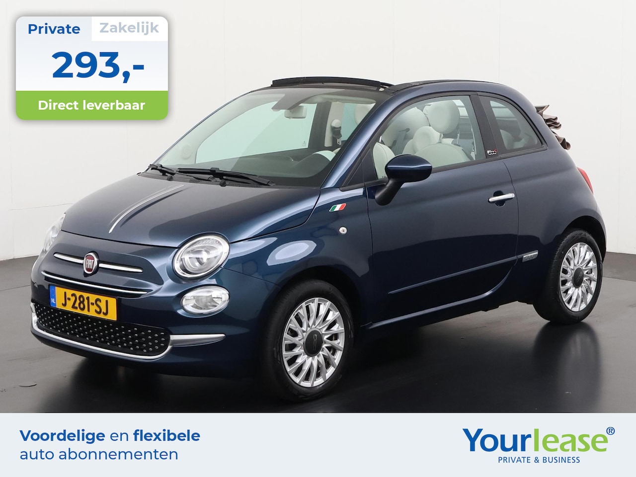 Fiat 500 C - 1.0 Hybrid Lounge | All-in 293,- Private Lease | Direct uit voorraad - AutoWereld.nl