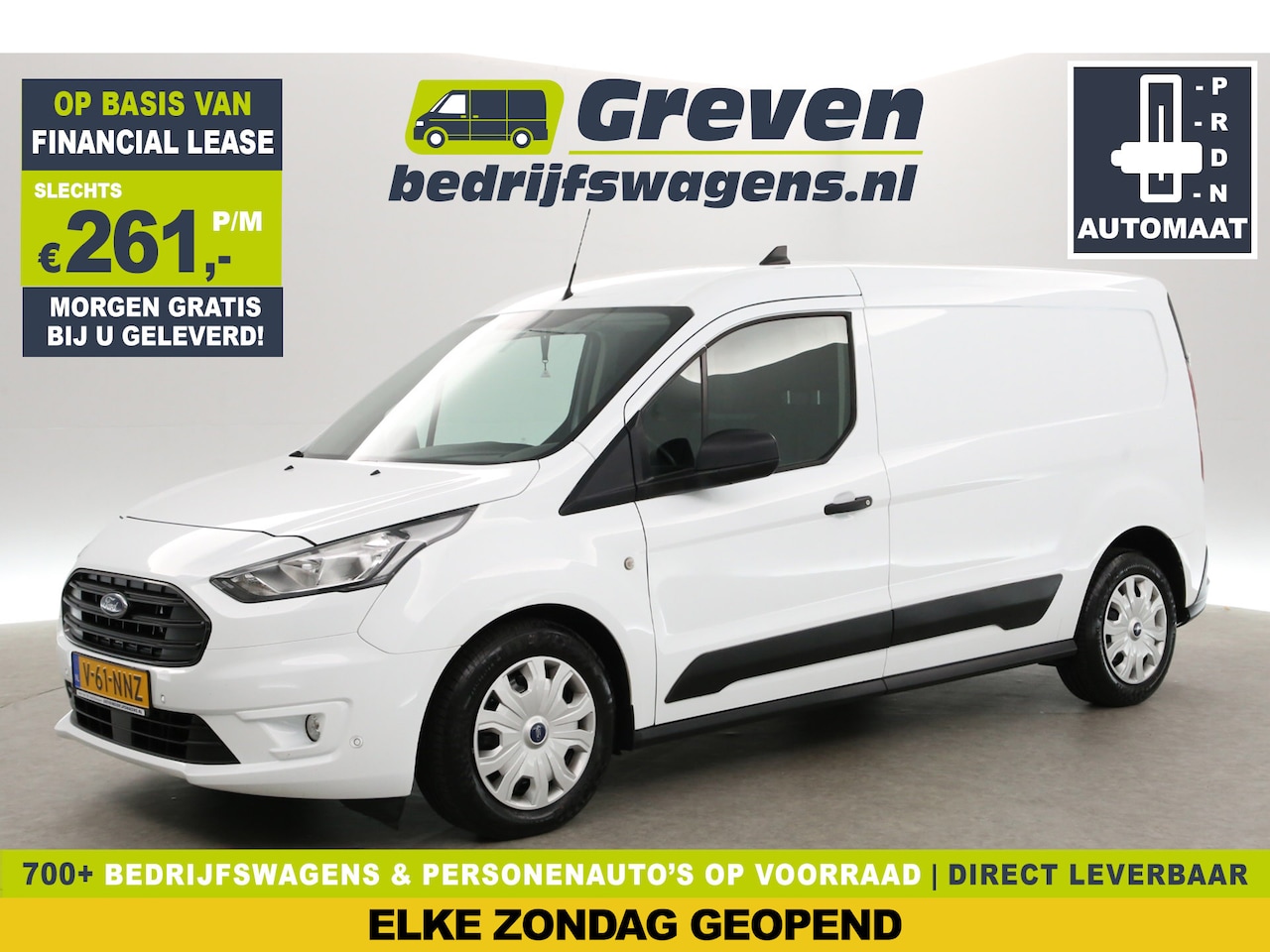Ford Transit Connect - 1.5 EcoBlue L2 100PK | Automaat | 3-Zits | Airco | Cruise | Parkeersens. - AutoWereld.nl