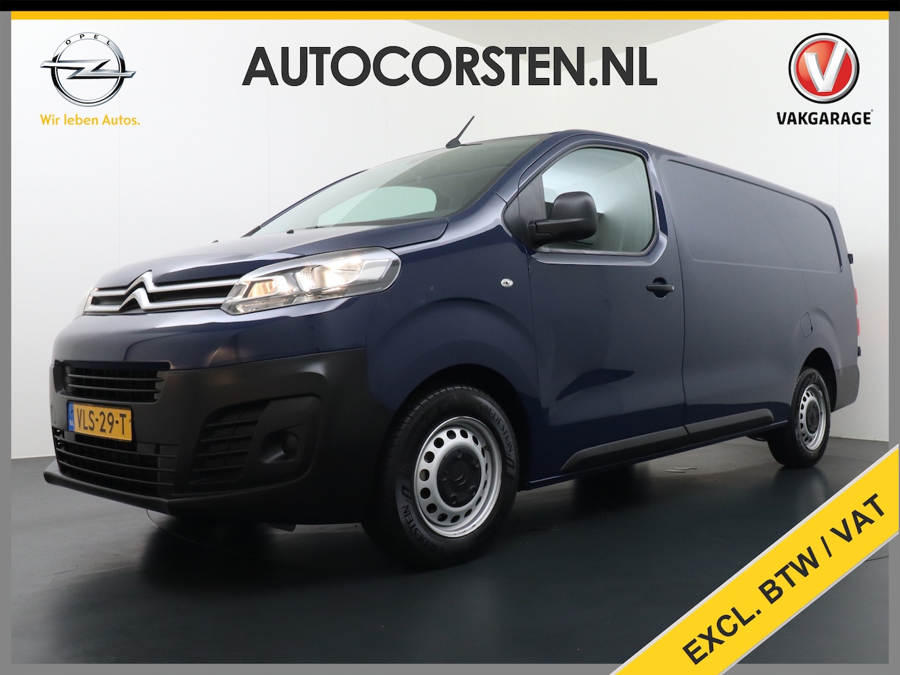 Citroën Jumpy - 2.0HDI 123PK AUT-8 H1L3 120 XL 3-P Airco Cruise Control 3 persoons Schuifdeur Betonplex La - AutoWereld.nl