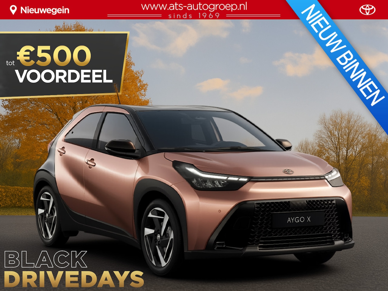 Toyota Aygo X - Hybrid 115 play €23.250,- RIJKLAAR! Nu €500,- voordeel! Nu extra scherp geprijsd! - AutoWereld.nl
