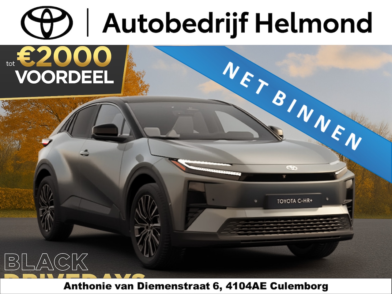 Toyota C-HR - Dynamic Limited Edition 57.7 kWh €35.995,- RIJKLAAR! Nu €2.000,- voordeel! Nu extra scherp - AutoWereld.nl