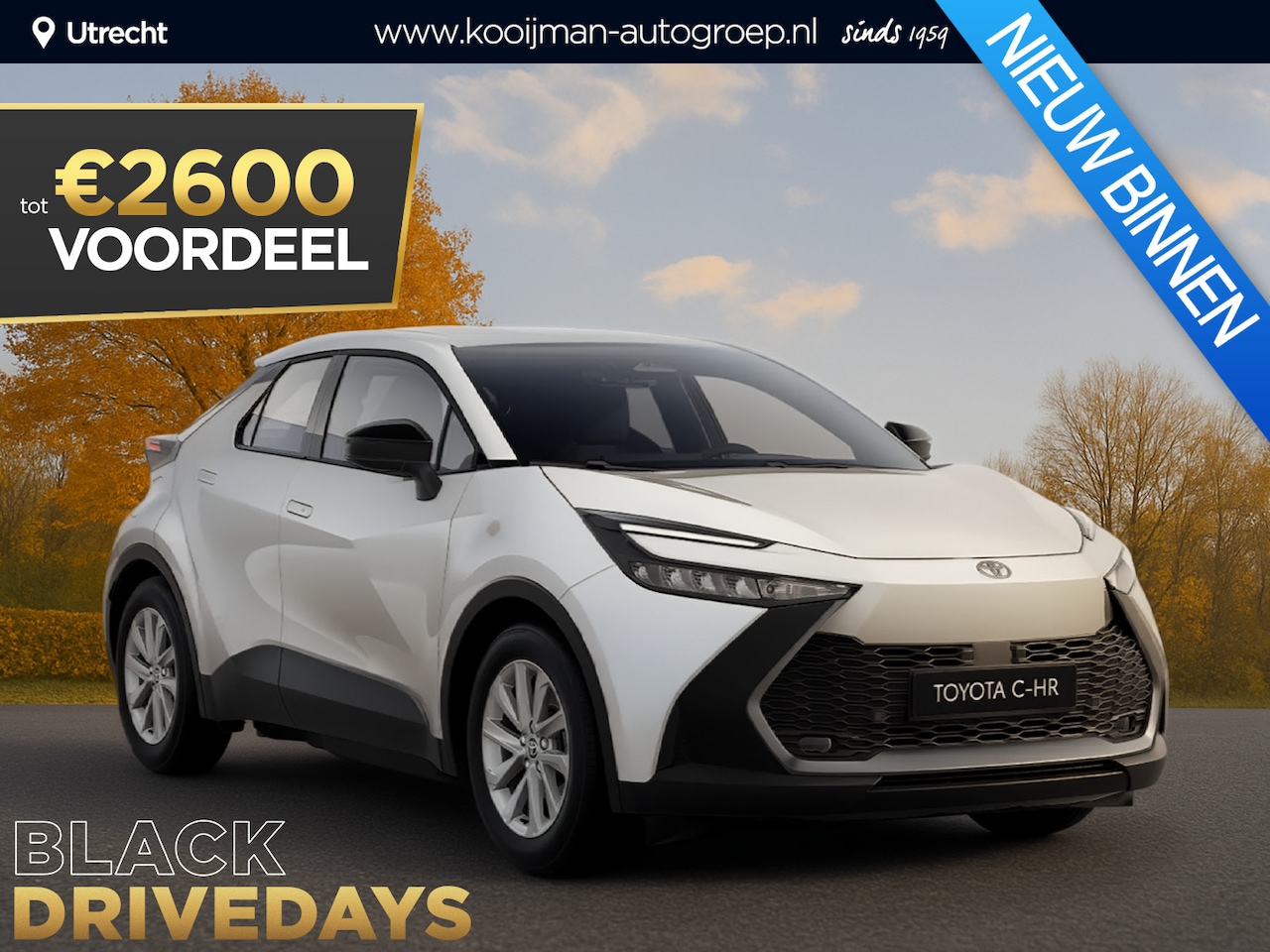 Toyota C-HR - 2.0 Plug-in Hybrid 220 Active €37.395,- RIJKLAAR! Nu €2.600,- voordeel! Nu extra scherp ge - AutoWereld.nl