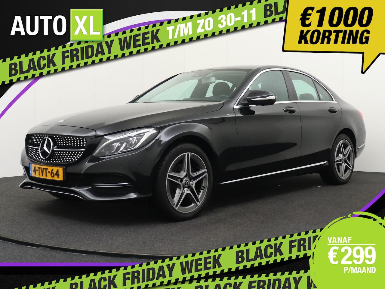 Mercedes-Benz C-klasse - 180 AMG-18'LMV Burmester Navi LED Elek.Stoelen - AutoWereld.nl