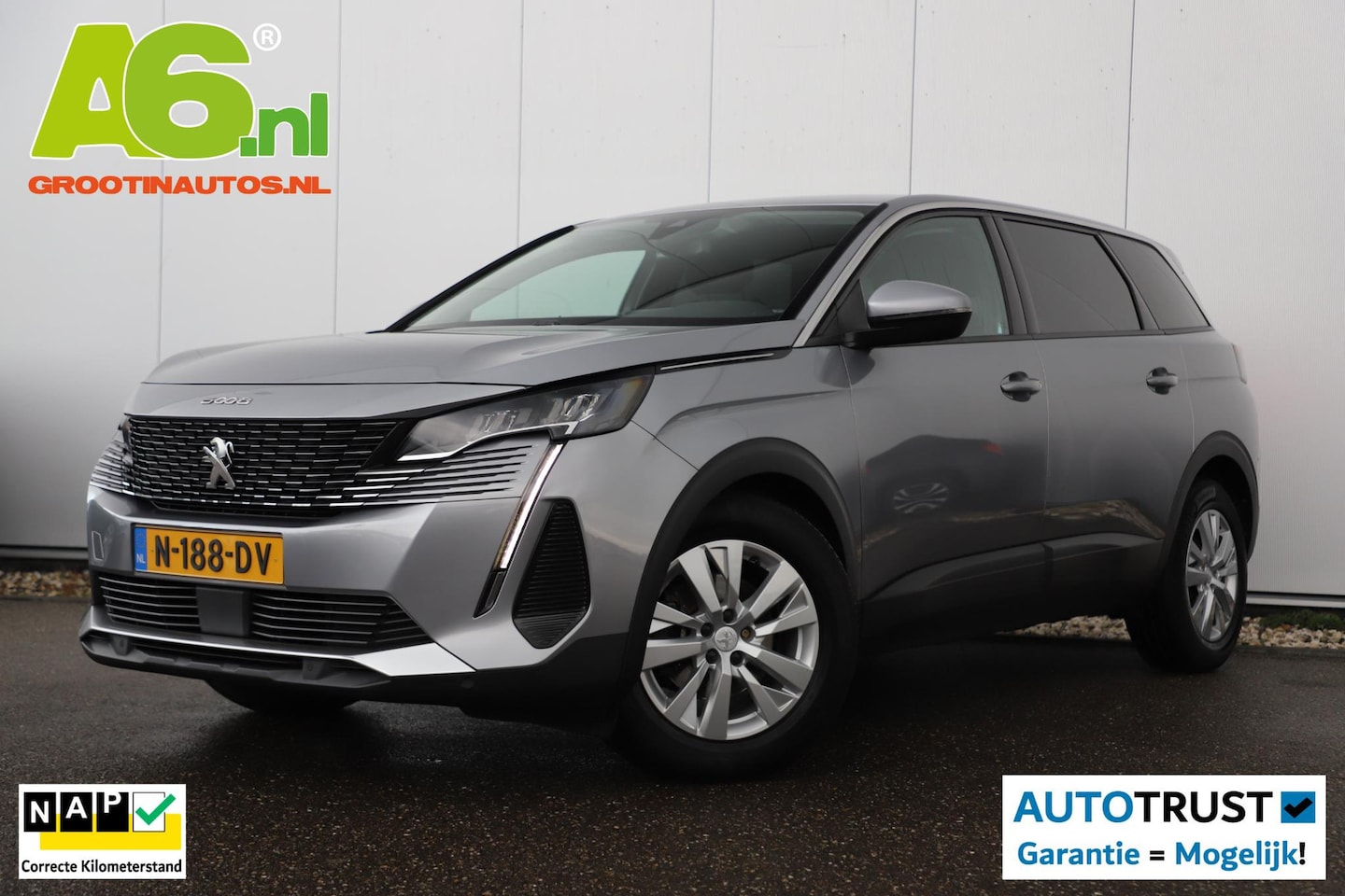 Peugeot 5008 - 1.2 PureTech Blue Lease Active 131PK 7 Persoons Navigatie Achteruitrijcamera Carplay Andro - AutoWereld.nl