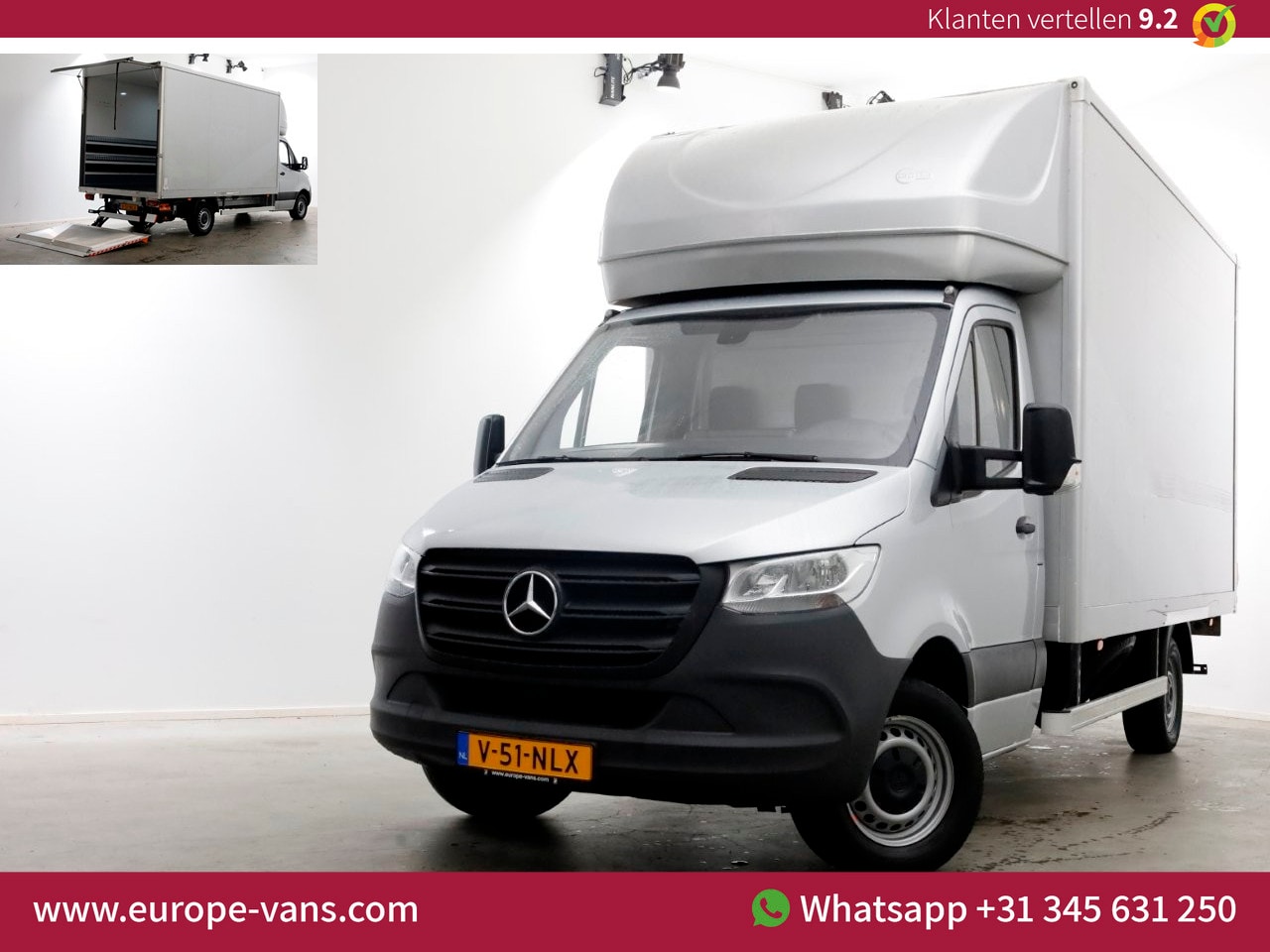 Mercedes-Benz Sprinter - 317 CDI 170pk 9G Automaat Bakwagen met laadklep H232cm 08-2023 - AutoWereld.nl