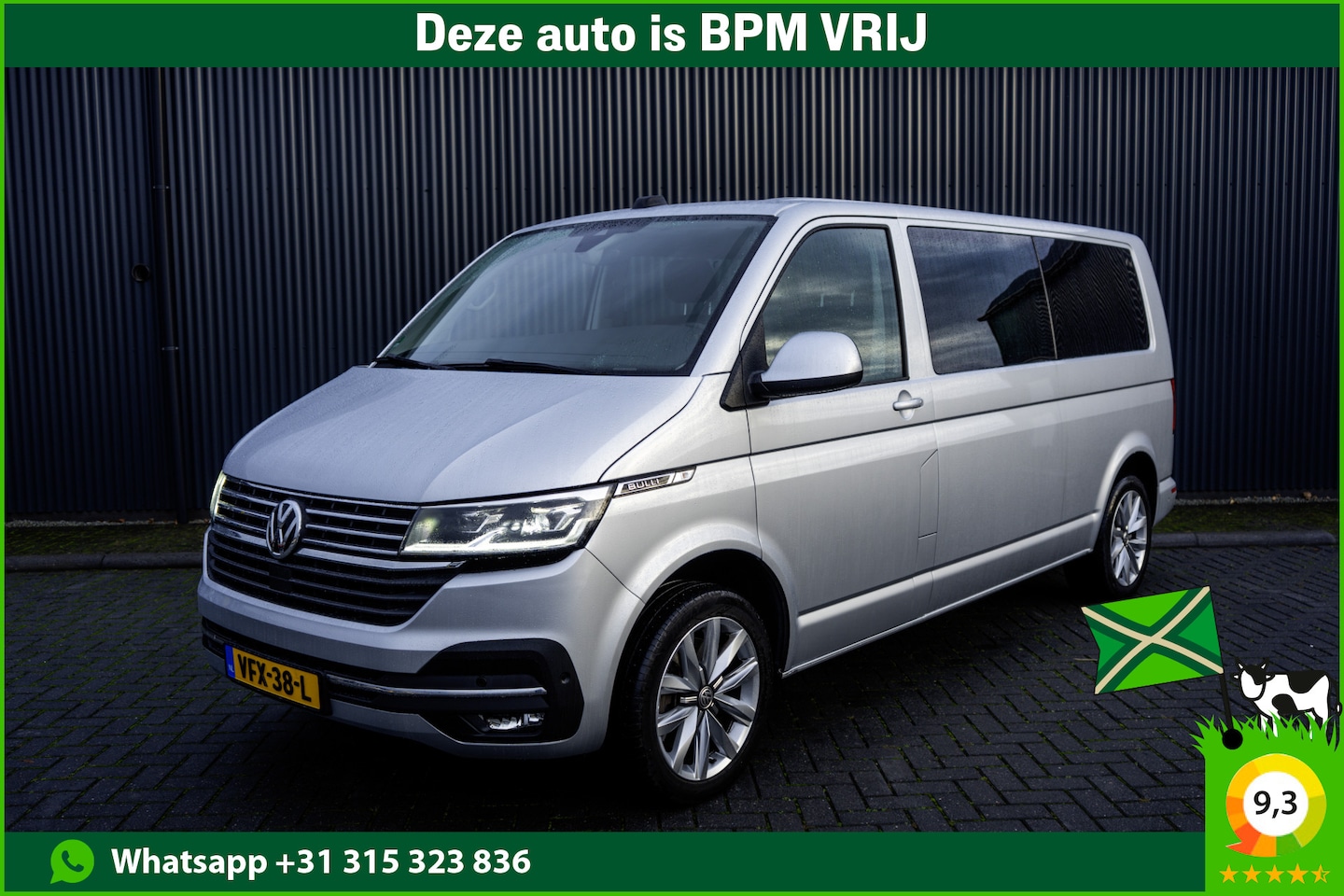 Volkswagen Transporter - 2.0 TDI L2H1 | DC | Bulli | 200PK | Leder | Carplay | Virtual | Adapt Cruise - AutoWereld.nl