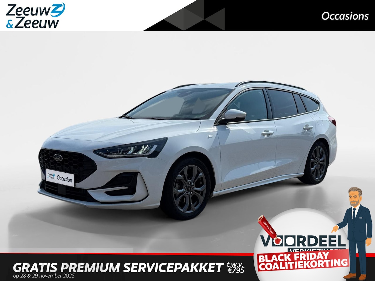 Ford Focus Wagon - 1.0 EcoBoost Hybrid ST Line | Zeer nette auto | Navigatie | Apple carplay & Android auto | - AutoWereld.nl