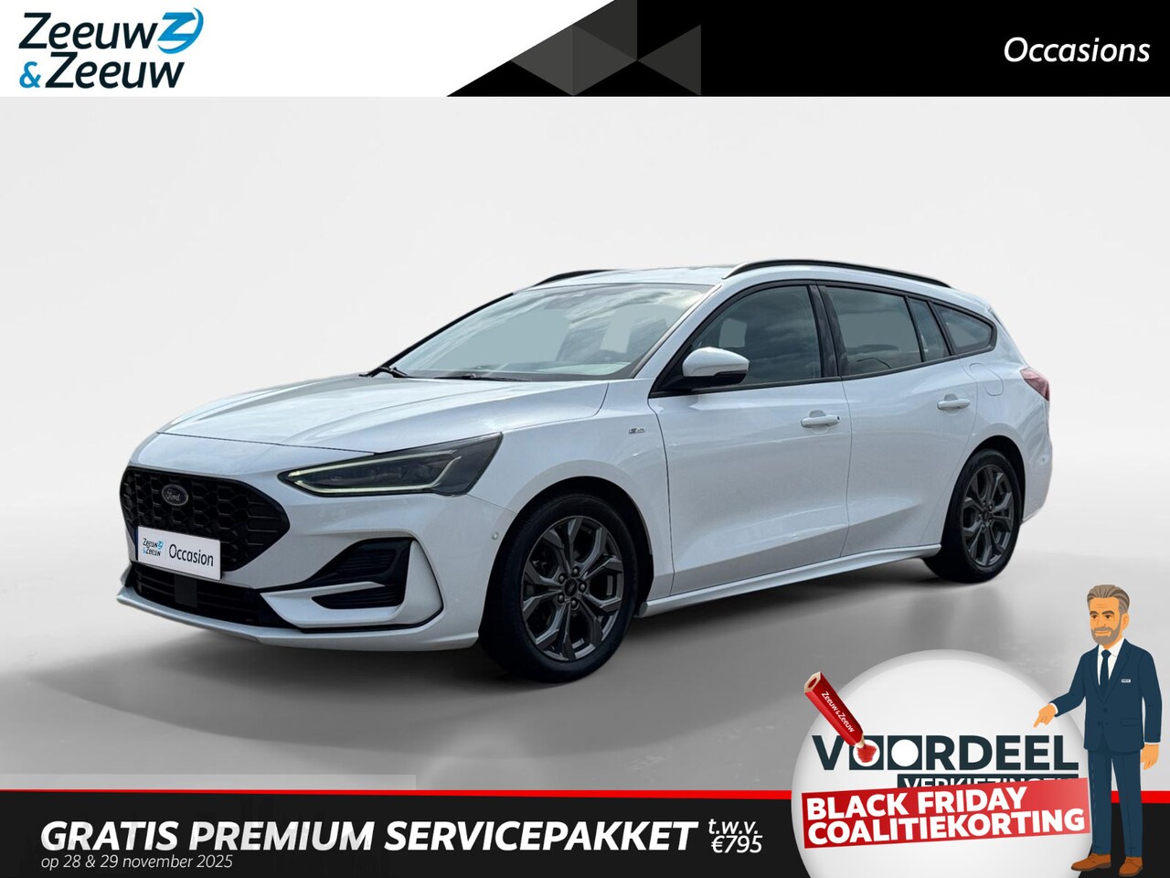 Ford Focus Wagon - 1.0 EcoBoost Hybrid ST Line | Navigatie | Parkeersensoren voor en achter | Achteruitrijcam - AutoWereld.nl