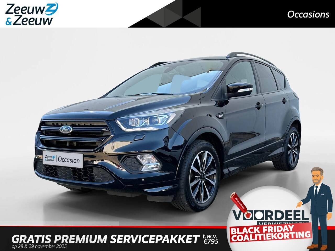 Ford Kuga - 1.5 EcoBoost ST Line | Dealer onderhouden | Navigatie | Parkeersensoren voor + Achter | Ac - AutoWereld.nl