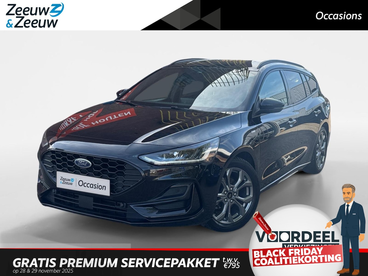 Ford Focus Wagon - 1.0 EcoBoost Hybrid ST Line | Winterpack | Navigatie | Zeer nette auto | - AutoWereld.nl