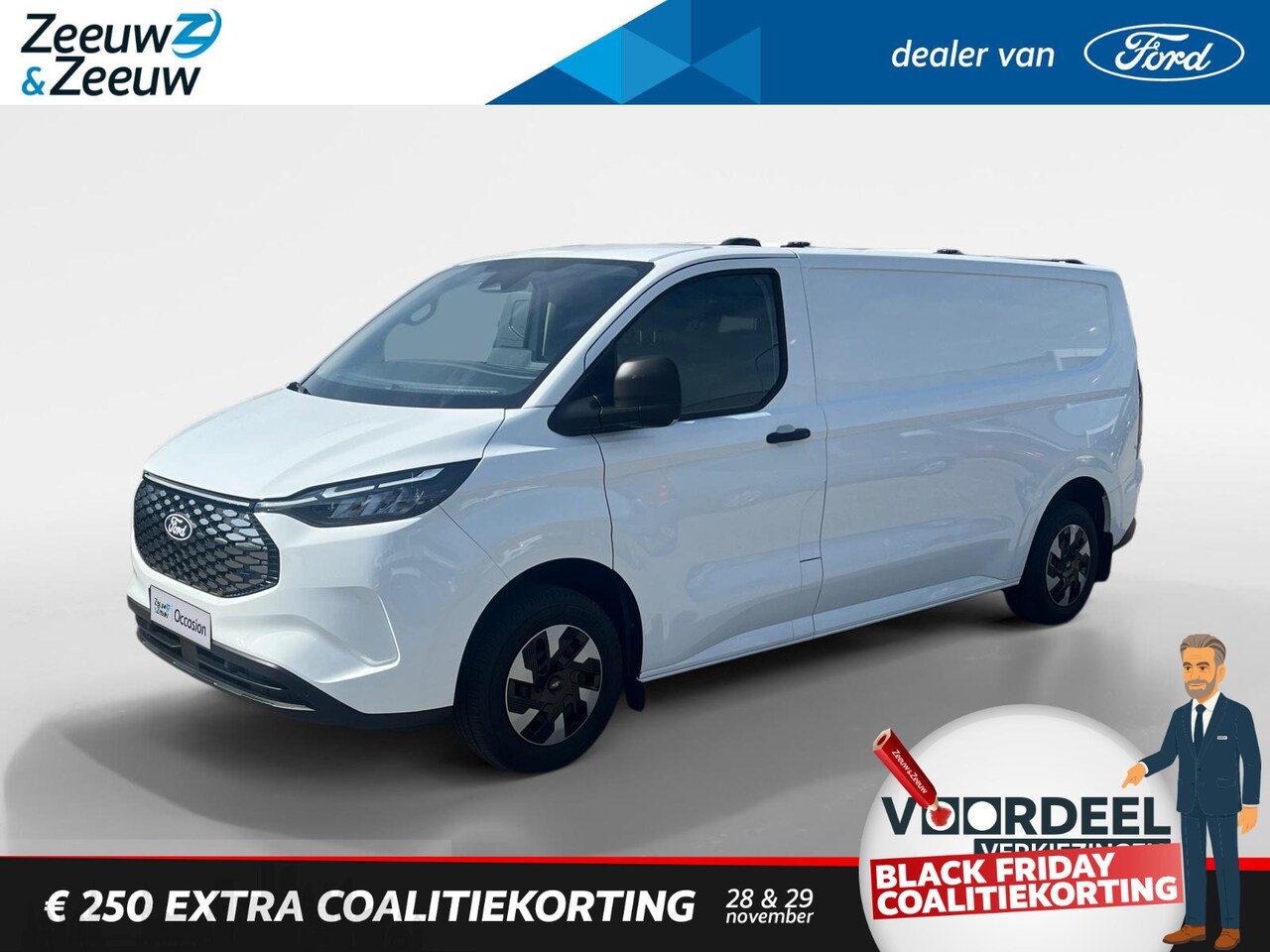 Ford Transit Custom - E-Transit 320 L2H1 Trend 65 kWh | Uit voorraad! | 0,99% rente Financial Lease | Driver Ass - AutoWereld.nl