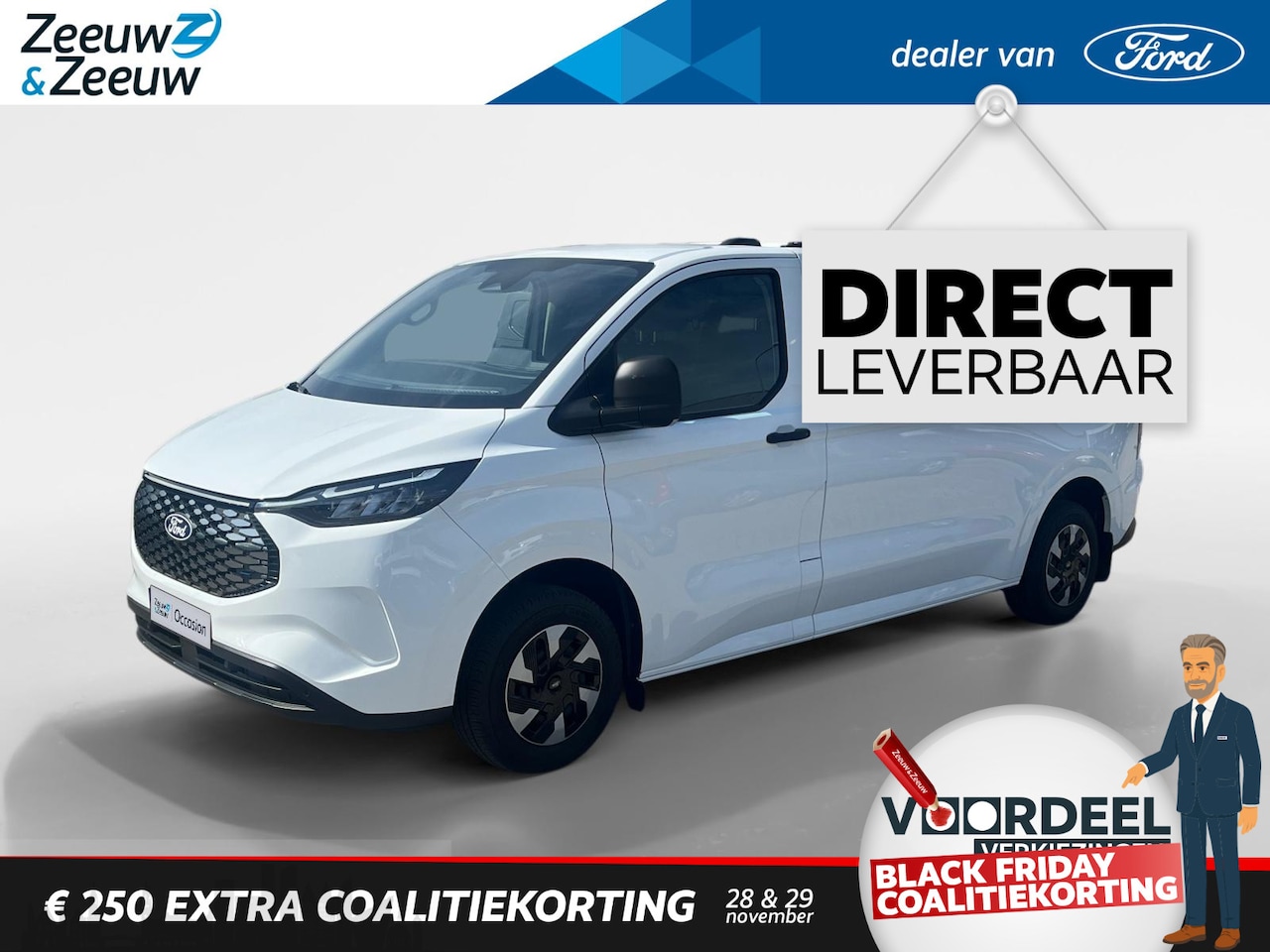 Ford E-Transit Cust. - 320 L2H1 Trend 65 kWh Uit voorraad! | 0,99% rente Financial Lease | Driver Assistance Pack - AutoWereld.nl