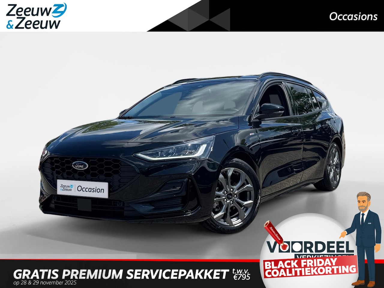 Ford Focus Wagon - 1.0 EcoBoost Hybrid ST Line | Actie prijs | Winter pack | 1ste Eigenaar | Carplay & Andrio - AutoWereld.nl