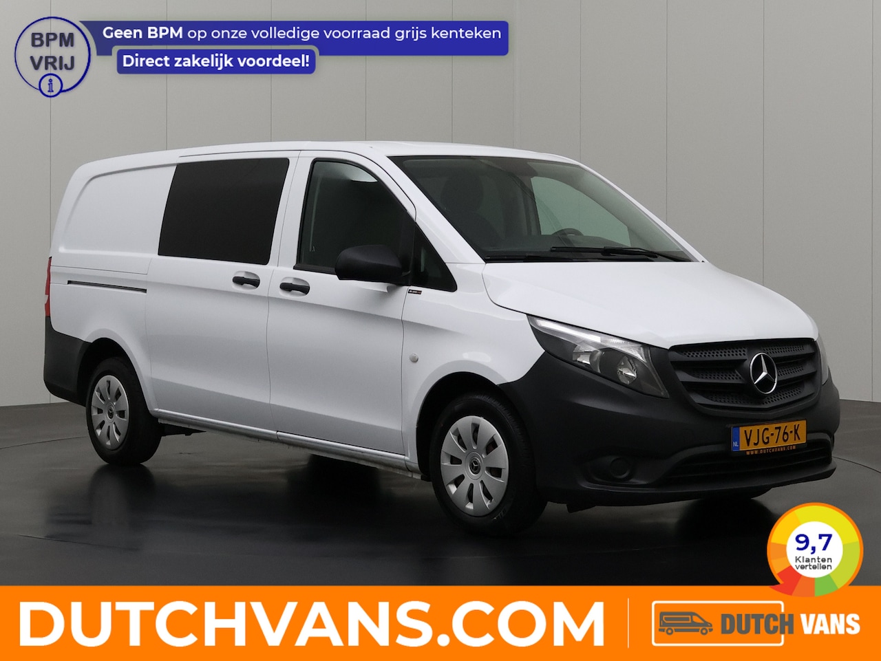 Mercedes-Benz Vito - Lang Dubbele Cabine Comfort | Airco | Cruise | Trekhaak | Privacy Glass - AutoWereld.nl