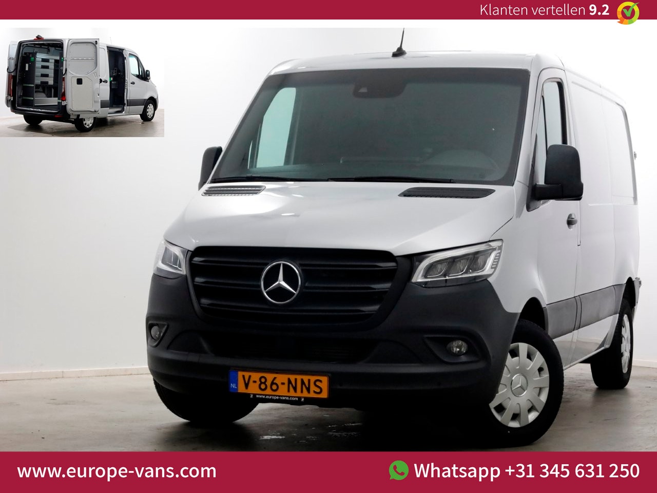Mercedes-Benz Sprinter - 314 CDI 143pk E6 9G Automaat L1H1 LED/ACC/Camera/Inrichting 11-2019 - AutoWereld.nl