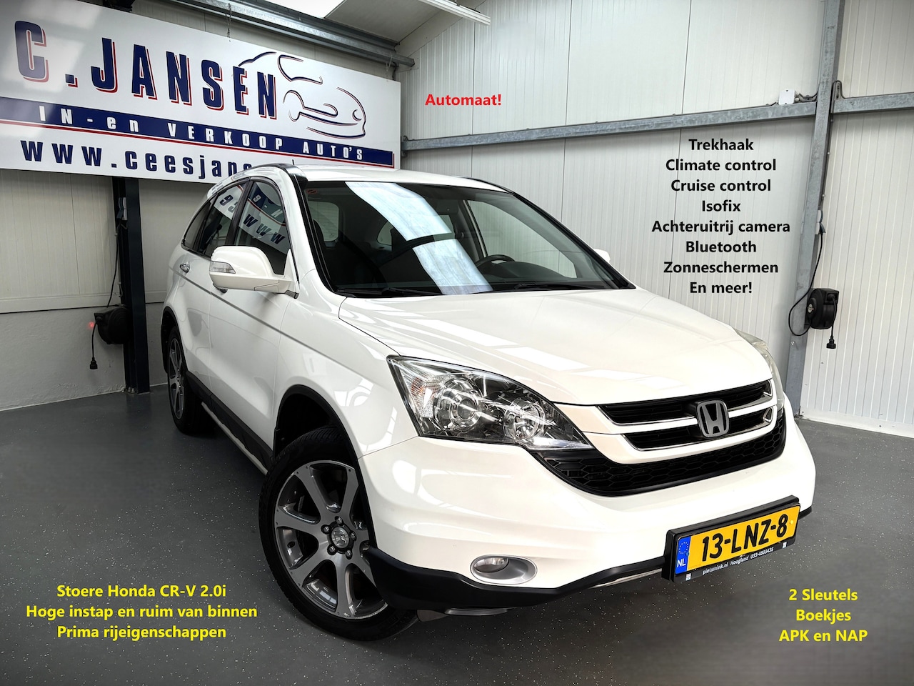 Honda CR-V - 2.0i Elegance SUPER MOOI ! | 19" lichtmetalen velgen | Achteruitrijcamera | Airco (automat - AutoWereld.nl