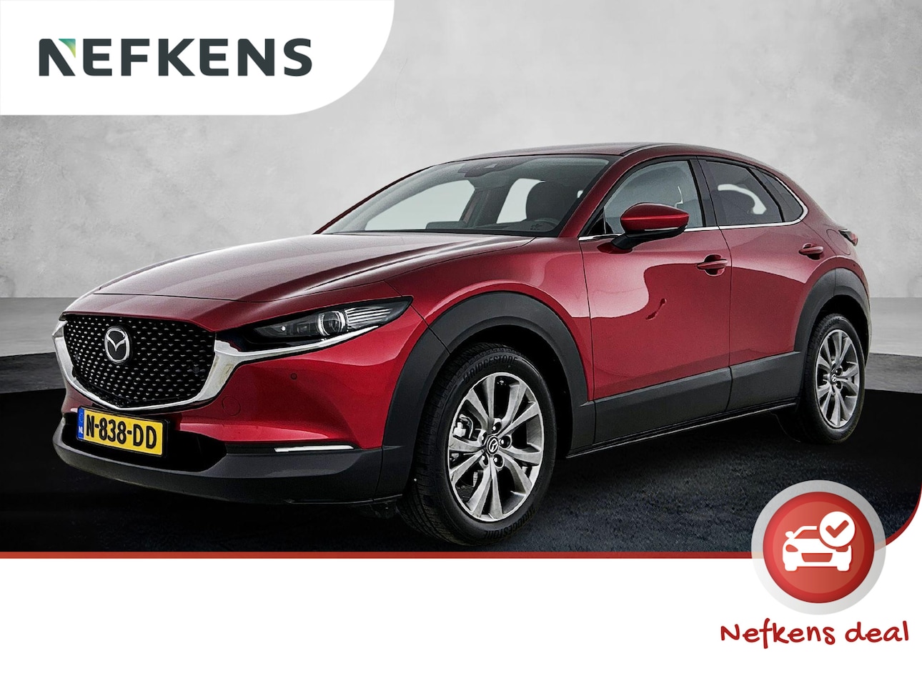 Mazda CX-30 - 186pk M Hybrid Luxury | 1ste eigenaar | LEER | Dodehoekdetectie | Electrische achterklep | - AutoWereld.nl