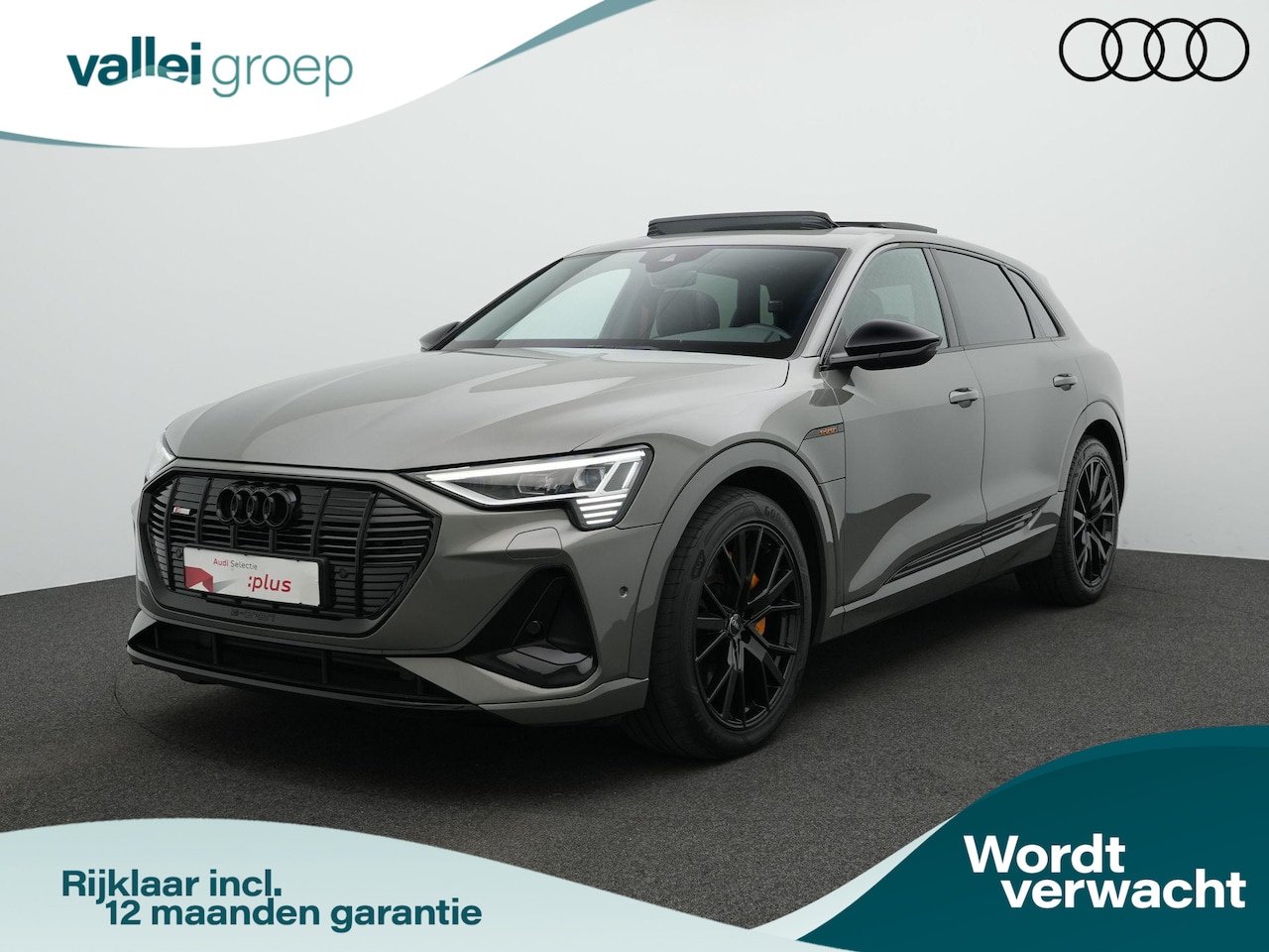 Audi e-tron - 55 quattro S-Line Black Edition 95 kWh 408 pk | Panoramadak | Trekhaak | Leder/alcantara ( - AutoWereld.nl