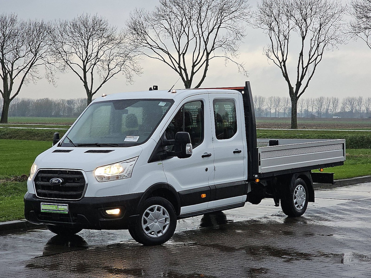 Ford Transit - 350 2.0 TDCI L4H1 DC Open-Laadbak Airco 130Pk Stoelverwarming 1e Eigenaar Oh-Historie! - AutoWereld.nl