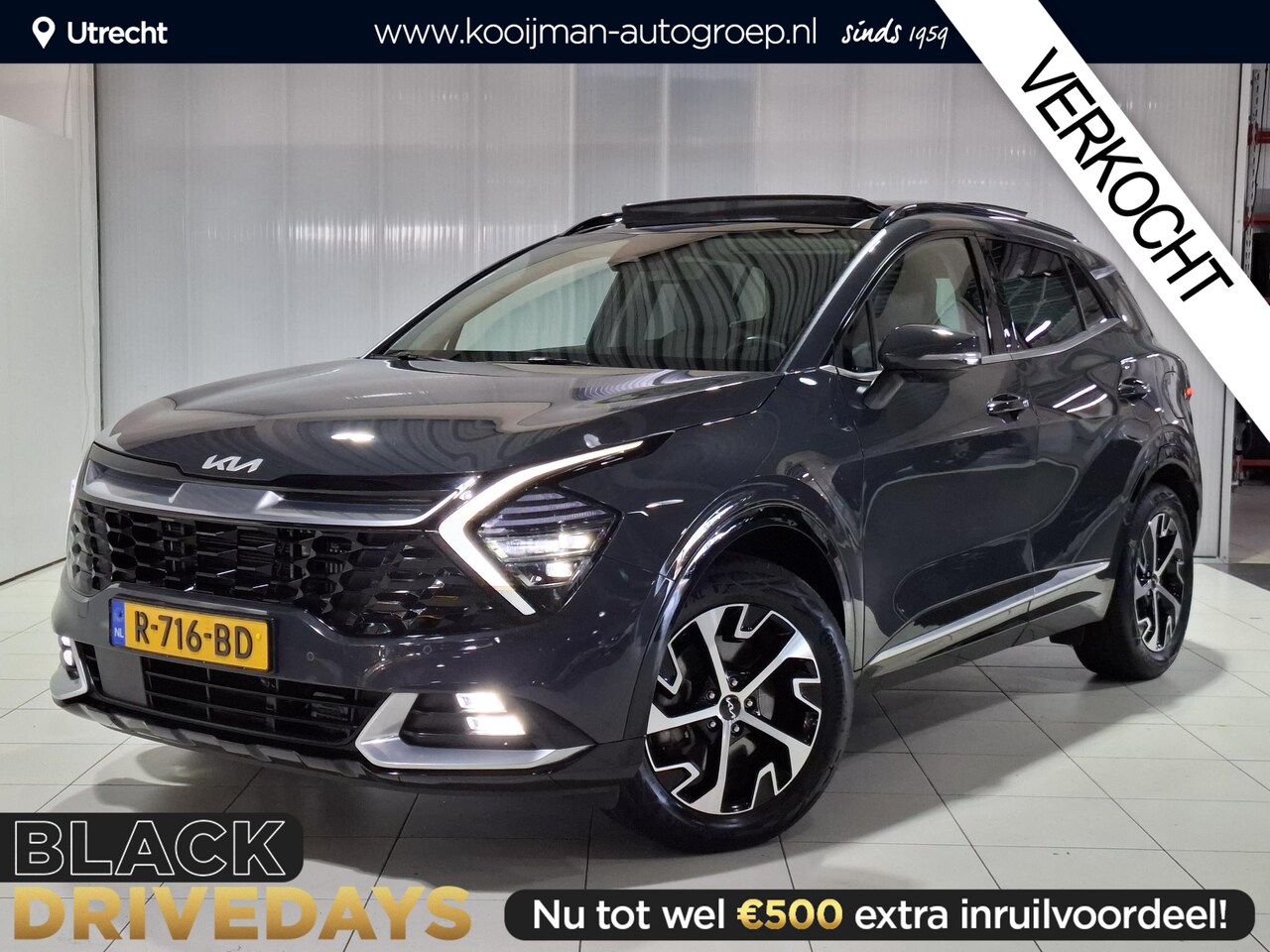 Kia Sportage - 1.6 T-GDi Hybrid DynamicPlusLine Schuif / kantel dak, navigatie, Camera - AutoWereld.nl