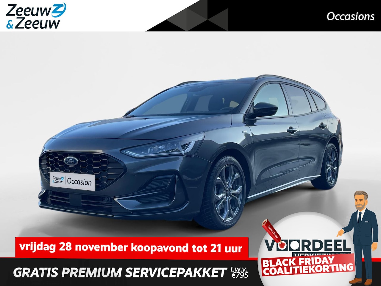 Ford Focus Wagon - 1.0 EcoBoost Hybrid ST Line Style 125pk | Navigatie via Apple Carplay & Android auto | Ach - AutoWereld.nl