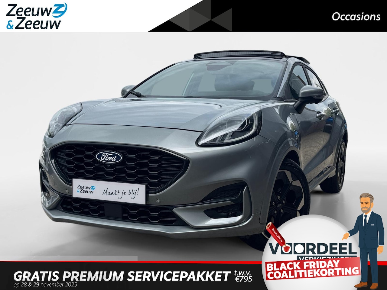 Ford Puma - 1.0 EcoBoost Hybrid | Zeer nette auto | FULL OPTION | Panoramadak | Afneembare Trekhaak | - AutoWereld.nl