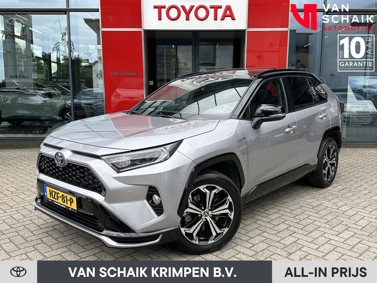 Toyota RAV4 - 2.5 Plug-in Hybrid AWD Bi-Tone Plus Leer Pano-/schuifdak 360camera JBL - AutoWereld.nl