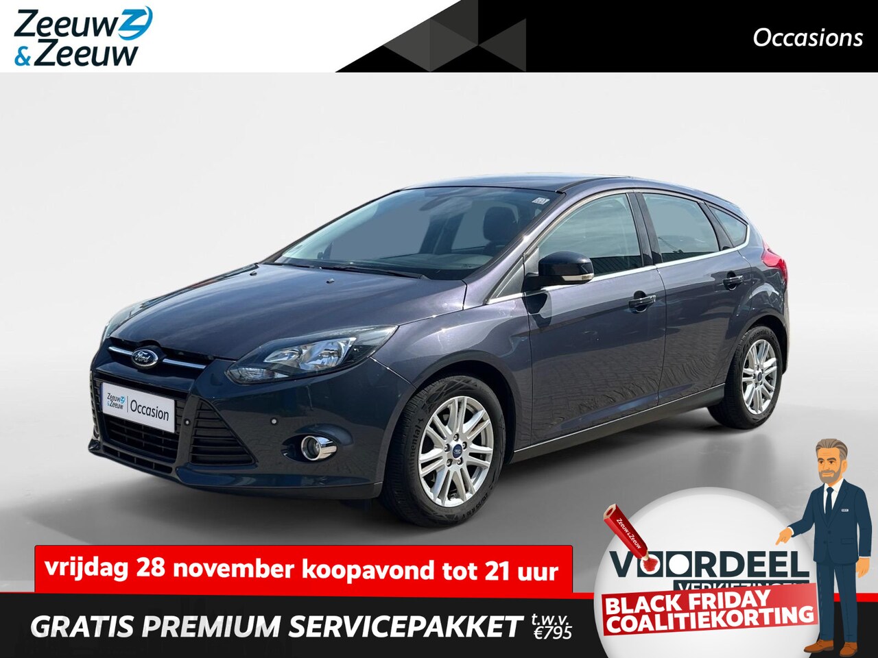 Ford Focus - 1.0 EcoBoost Titanium 125pk | Dealer onderhouden | Navigatie | Parkeer sensoren | Dakdrage - AutoWereld.nl