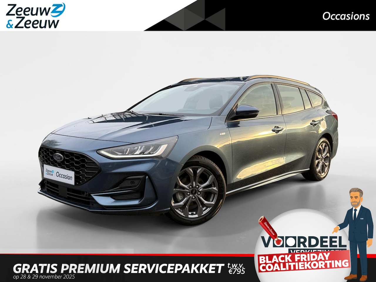 Ford Focus Wagon - 1.0 EcoBoost Hybrid ST Line | Achteruitrijcamera | Apple Carplay | Android Auto | Navigati - AutoWereld.nl