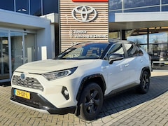 Toyota RAV4 - 2.5 Hybrid AWD Bi-Tone ALL-SEASON STOELVERW NAVI PARK-SENSOREN LEDER ELEK-ACHTERKLEP JBL-A