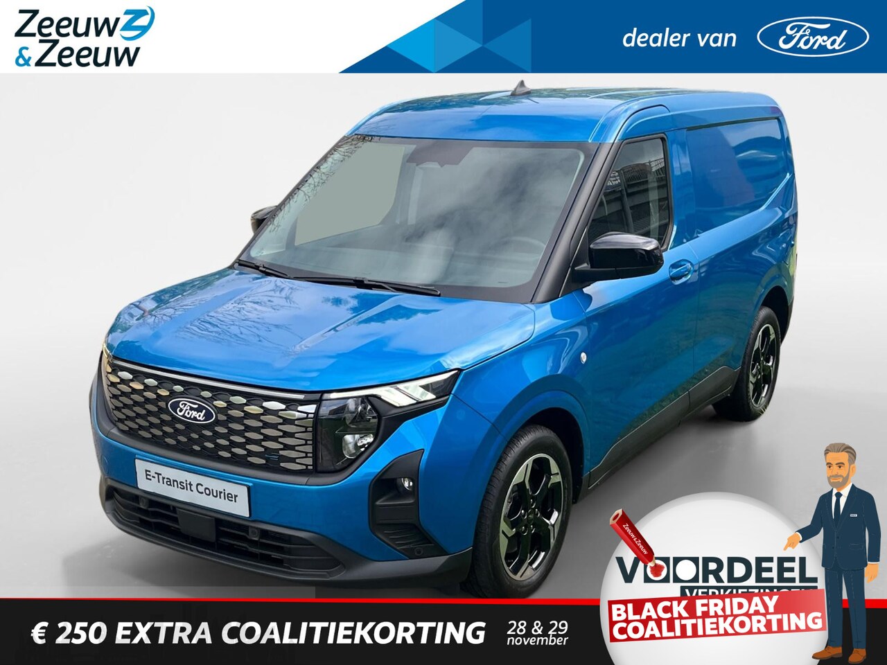 Ford Transit Courier - E-Transit Limited 44 kWh | Verwachte Levertijd 3 Weken | Prijs exclusief BTW/Inclusief Kos - AutoWereld.nl