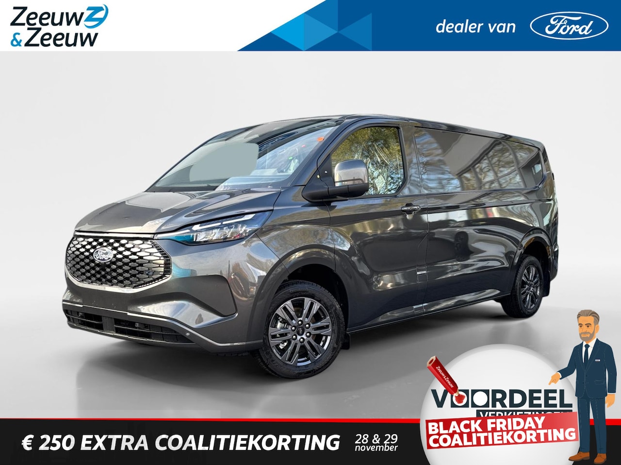 Ford E-Transit Cust. - 320 L2H1 Limited 65 kWh Ford E-Transit Cust. 340 L2H1 Limited 65 kWh | 218pk | Nieuw te be - AutoWereld.nl
