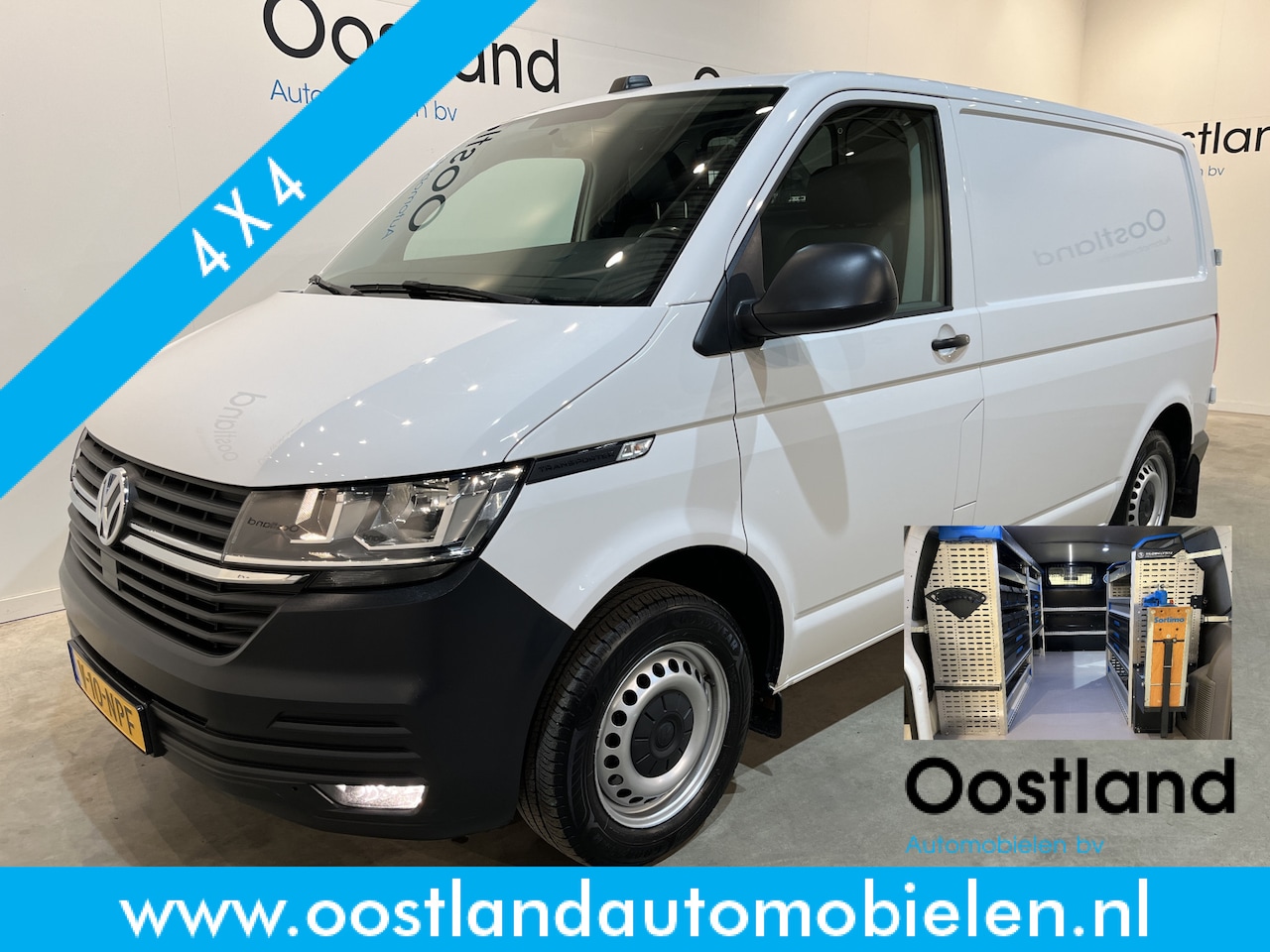 Volkswagen Transporter - 2.0 TDI L1H1 150 PK 4Motion 4x4 / Servicebus / Sortimo Inrichting / Euro 6 / Airco / 220V. - AutoWereld.nl