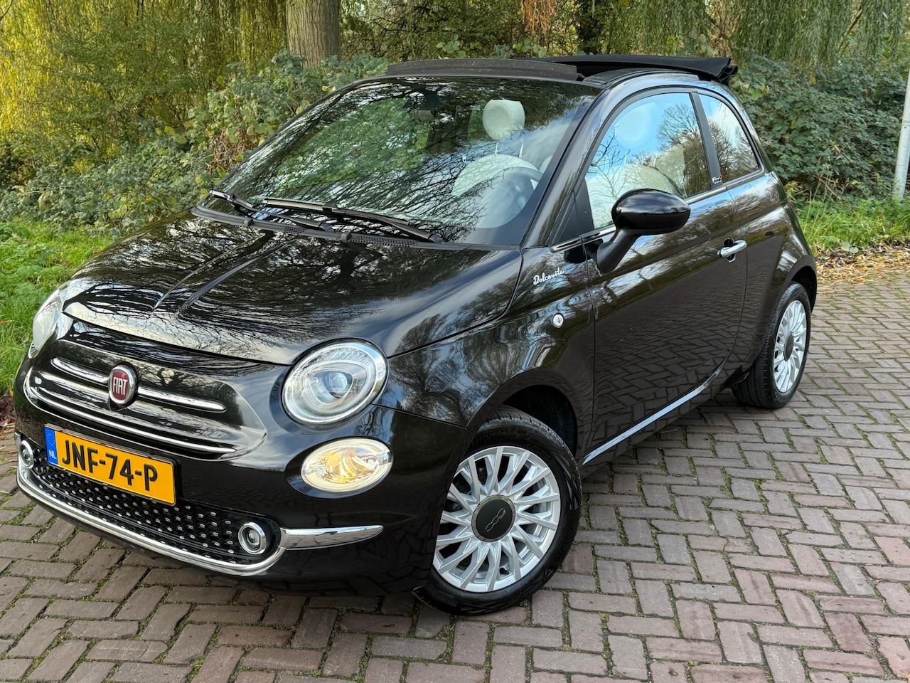 Fiat 500 C - 1.0 Hybrid Dolcevita Cabrio 1 Eig.b.j.6-2022 Leer, 15"LM,Carplay ,PDC - AutoWereld.nl
