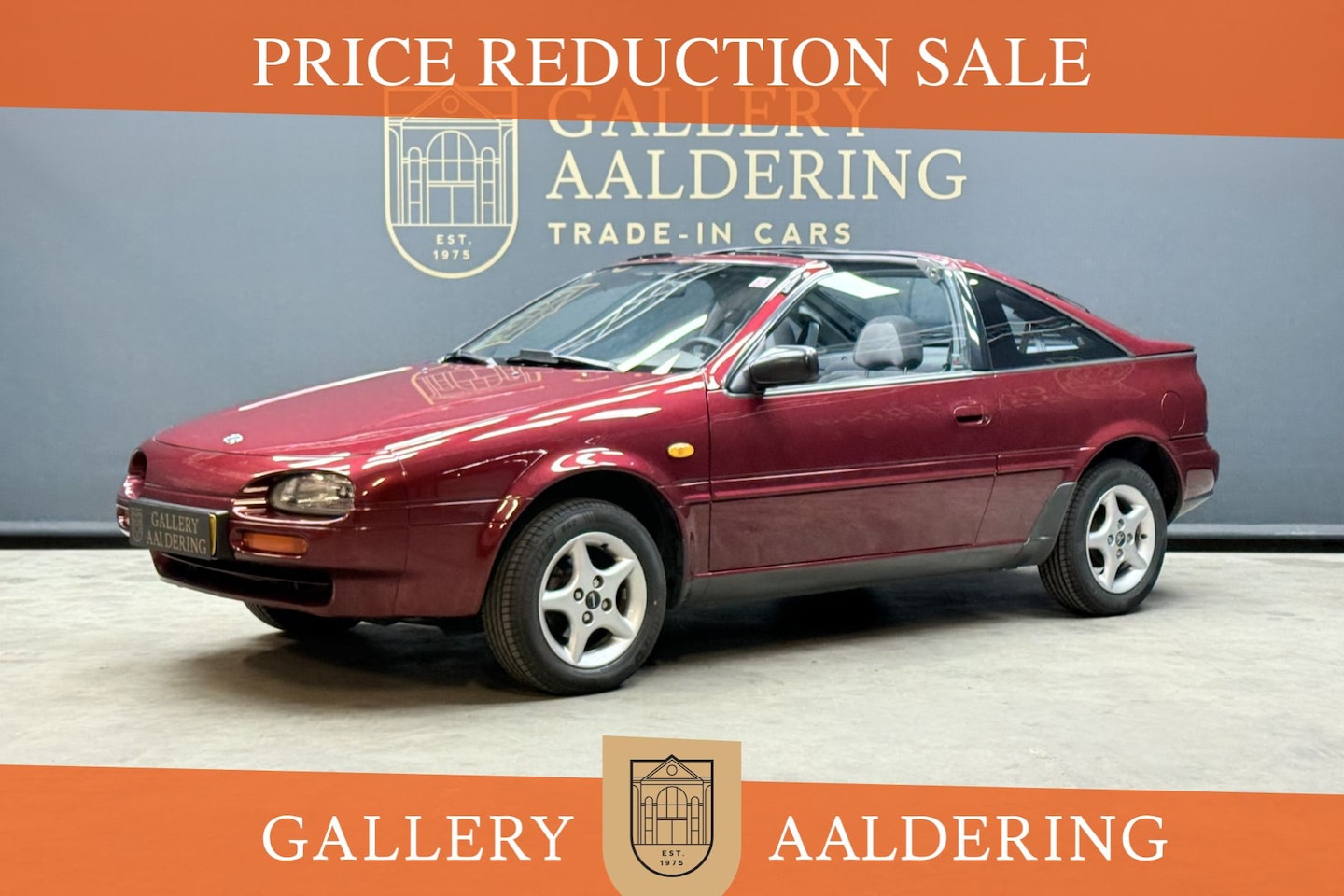 Nissan 100 NX - 1.6E Automaat "62.000 kilometers" PRICE REDUCTION! Livery in "Pearl" Dark Red over two-ton - AutoWereld.nl