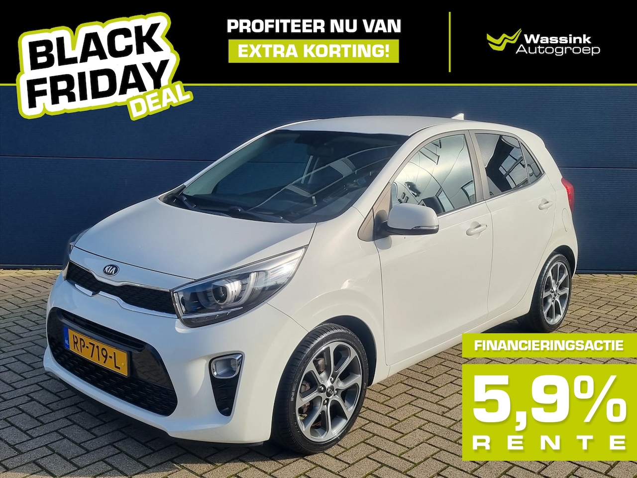 Kia Picanto - 1.0 MPi 67pk 4-zits Design Edition BLACK FRIDAY DEAL | Navigatie | Lichtmetalen velgen | C - AutoWereld.nl