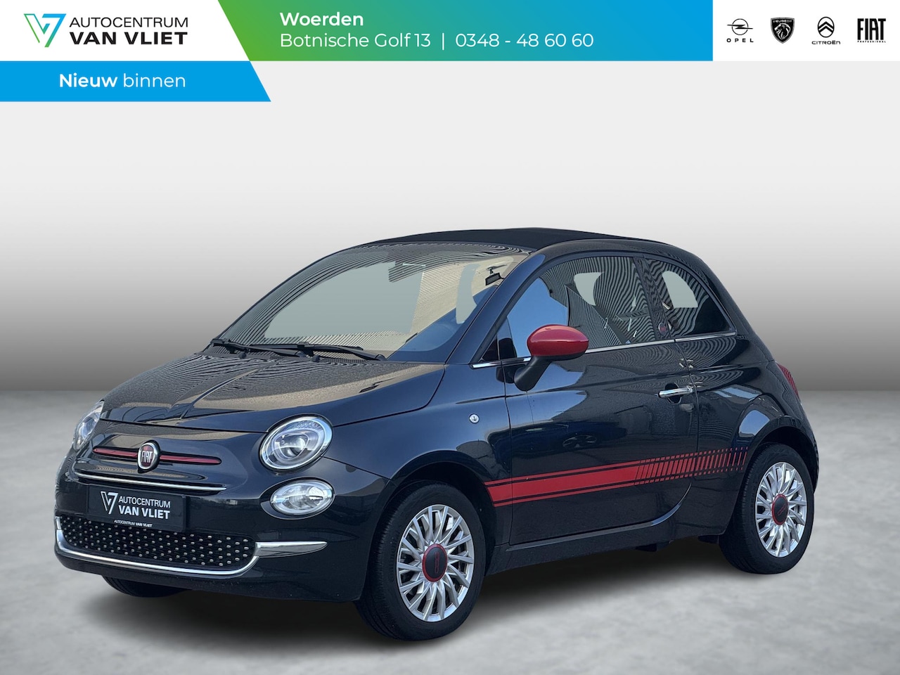 Fiat 500 C - 1.0 Hybrid RED Cabrio | 18.639km! | Leuke uitvoering | | Camera - AutoWereld.nl