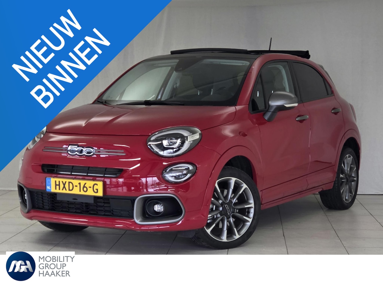 Fiat 500 X - 1.5 Hybrid Sport Cabrio | Apple-Android | Lederen Bekleding | Adaptive Cruise Control - AutoWereld.nl