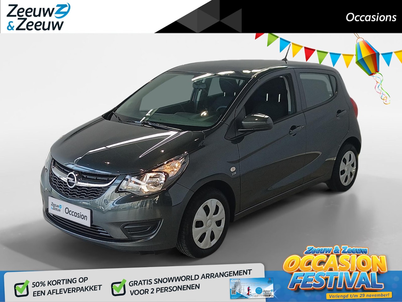 Opel Karl - 1.0 ecoFLEX 120 Jaar Edition *Tel Bluetooth*Cruise Control*Airco*Zeer nette auto! - AutoWereld.nl