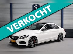 Mercedes-Benz C-klasse - 450 / 43 AMG 4MATIC LED/PANORAMADAK/LEER+S.VERWARMING+MEMORY/19"LMV/CAM/ACC/ECC/12 MND GAR