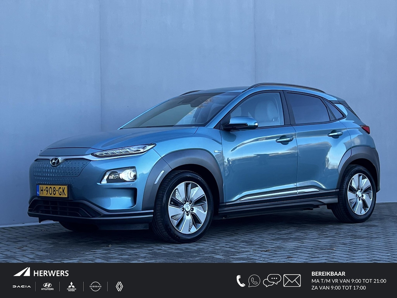 Hyundai Kona Electric - EV Fashion 64 kWh Automaat / Dealer onderhouden / Accu SoH 100% / HUD / Navigatie / Achter - AutoWereld.nl