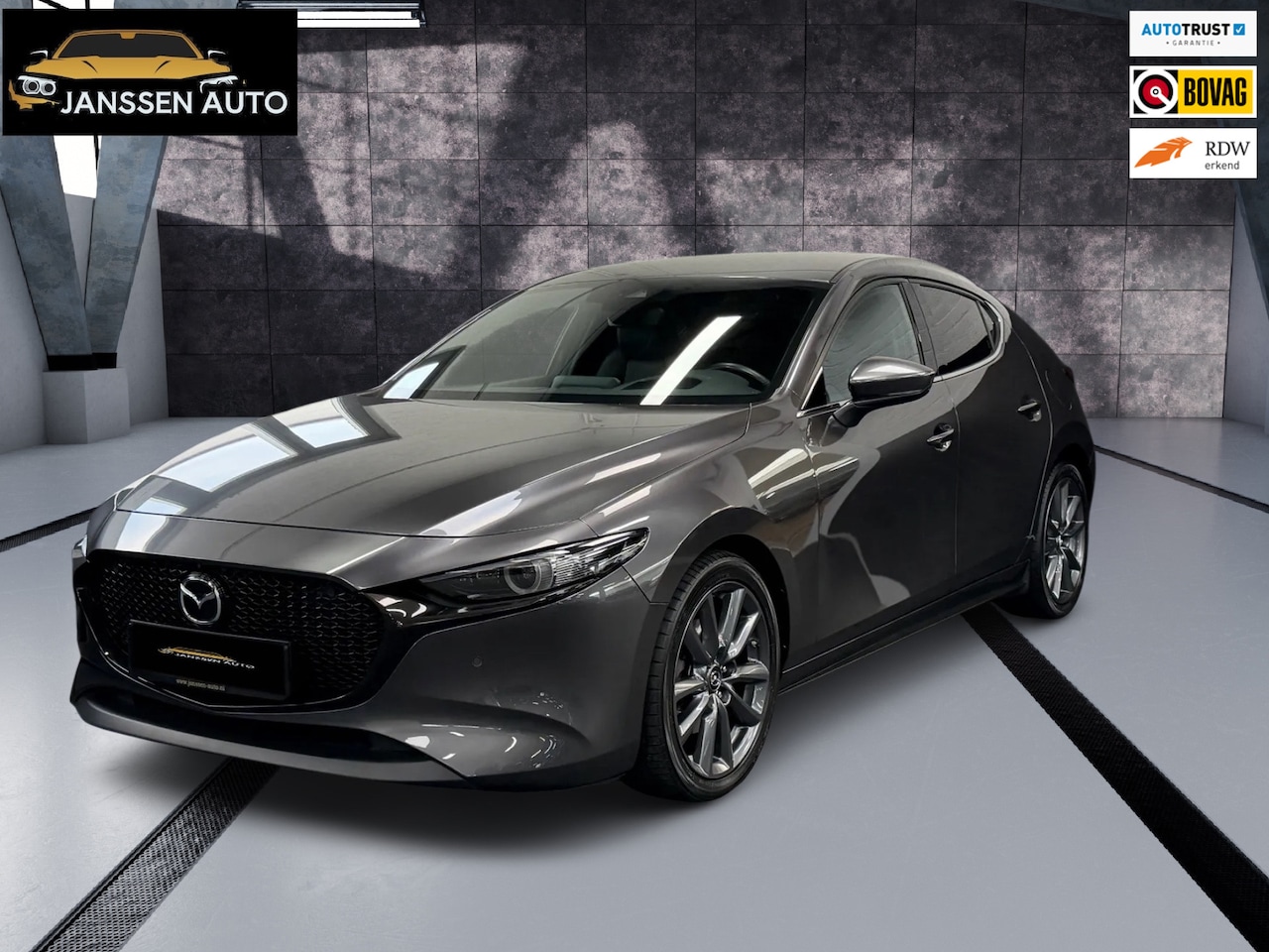 Mazda 3 - 2.0 e-SkyActiv-G M Hybrid 122 Luxury | Leder | Memory Stoel | HUD | 360 |Stuur - stoelverw - AutoWereld.nl