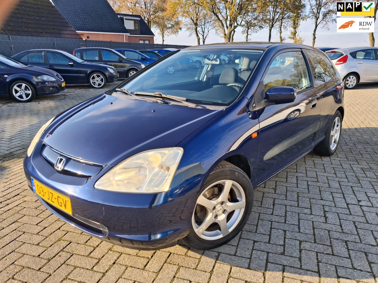 Honda Civic - 1.4i LS 2002. Airco/Lichtmetaal/Spoiler/Trekhaak etc.. APK 11-2026 - AutoWereld.nl